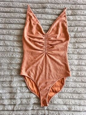 Sheike Ribbed One Piece Women's Swimsuit Tan Size 10